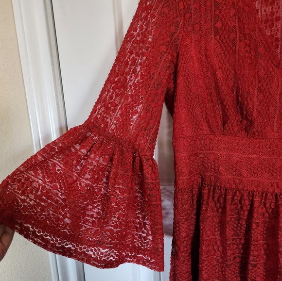 London Time rust lace dress - Picture 9 of 9